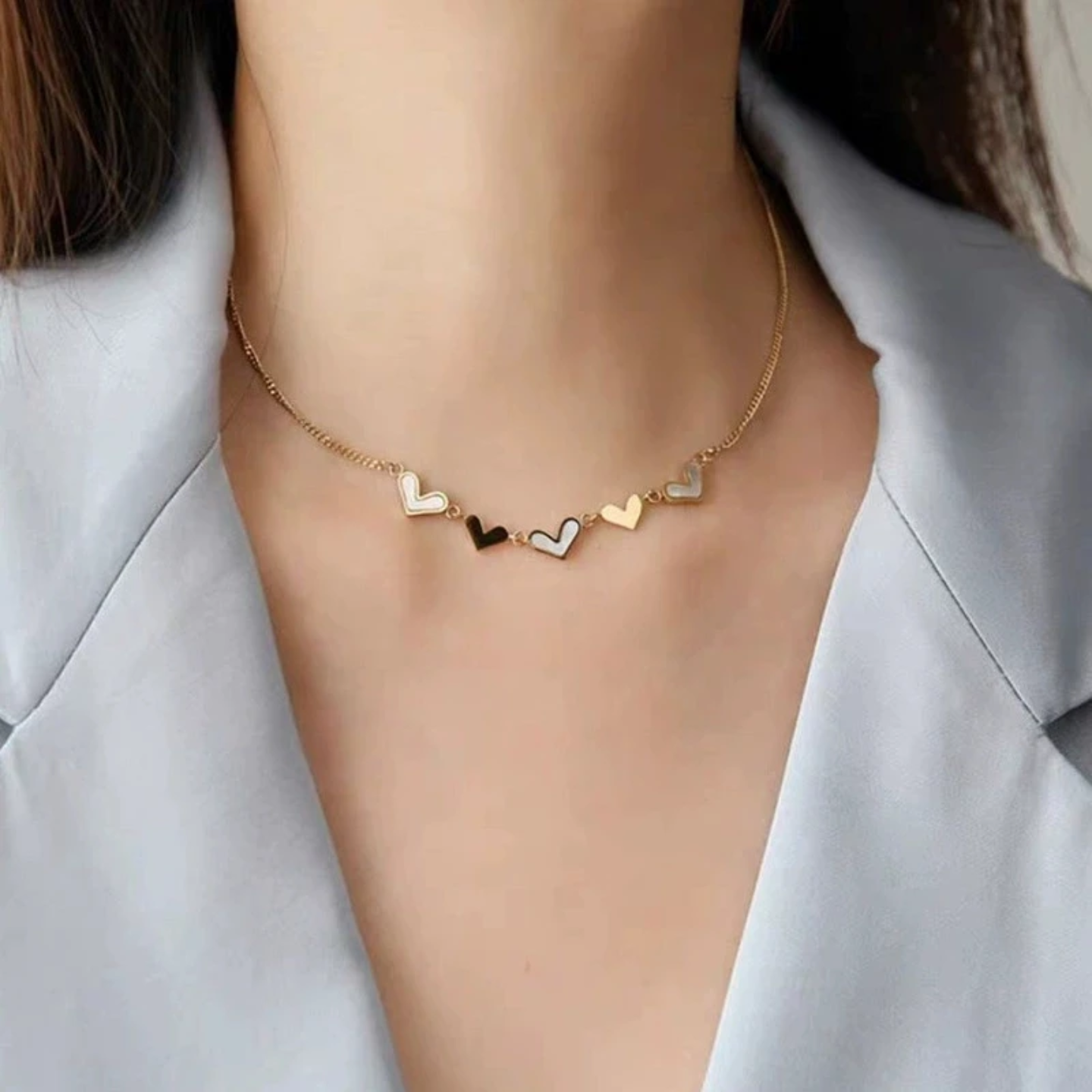 Natural Shell Heart Necklace