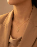 Korean Love Golden Necklace