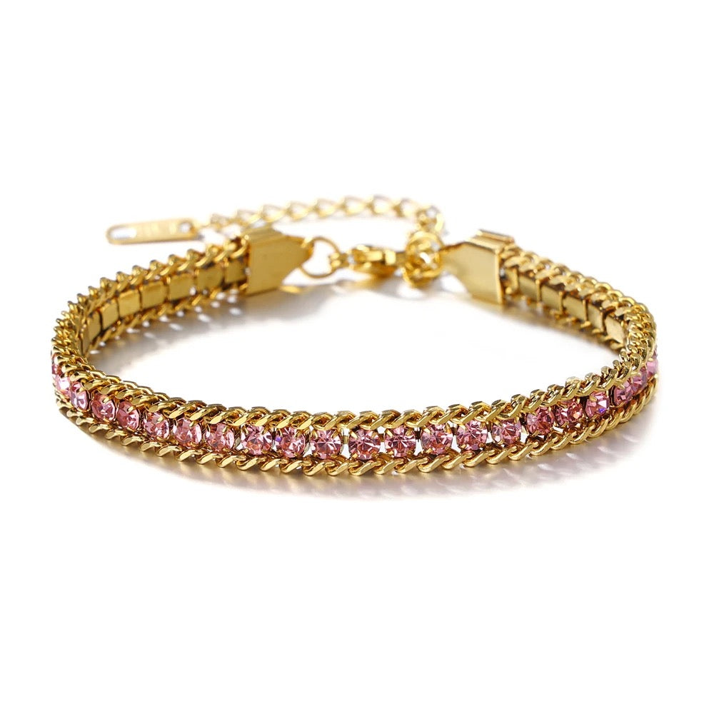 Three Layer Zircon Bracelet