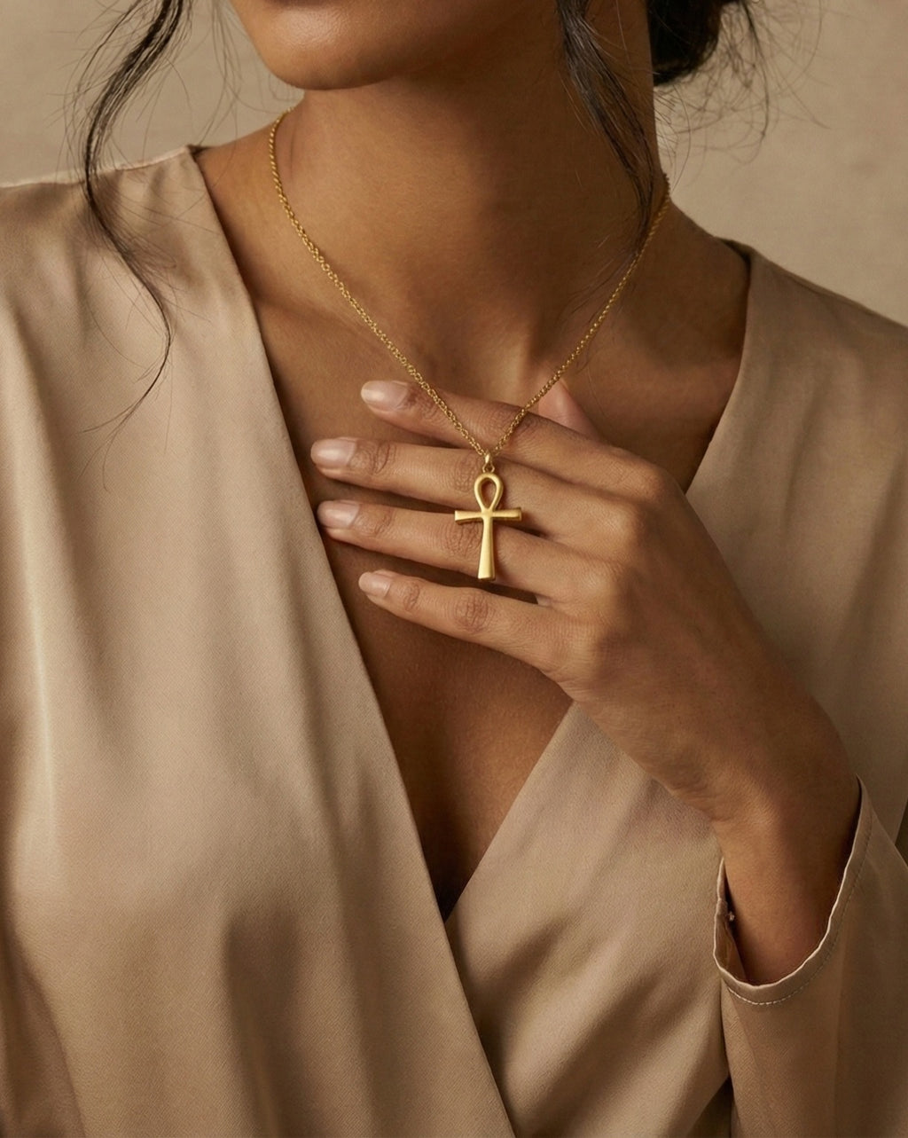 Ankh Key Golden Necklace