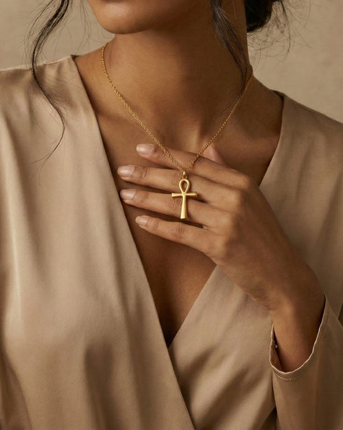 Ankh Key Golden Necklace