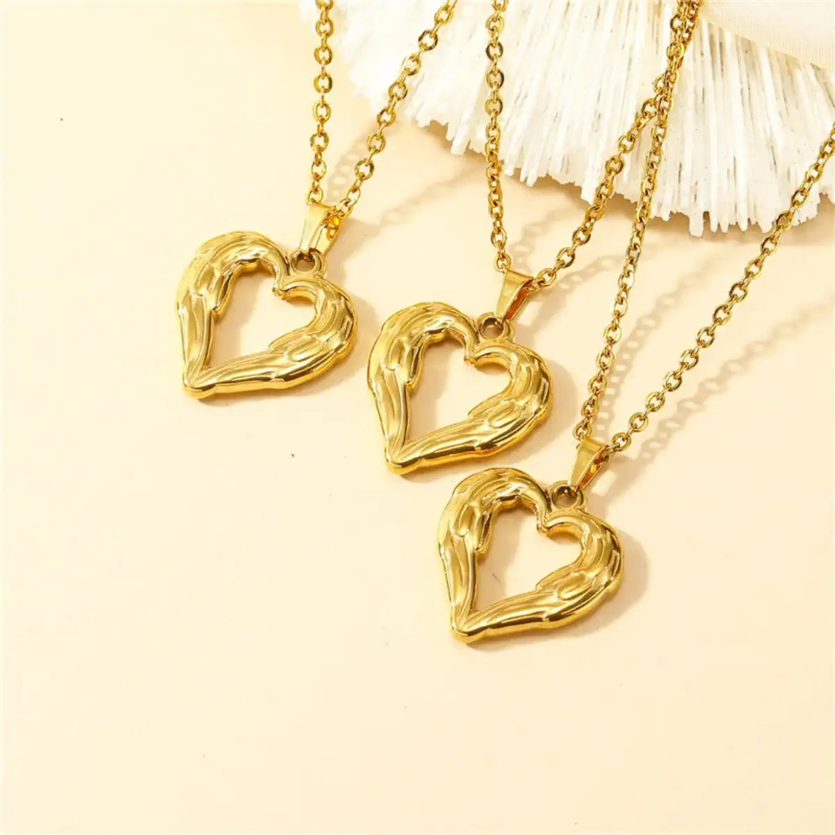 Melted Heart Golden Necklace
