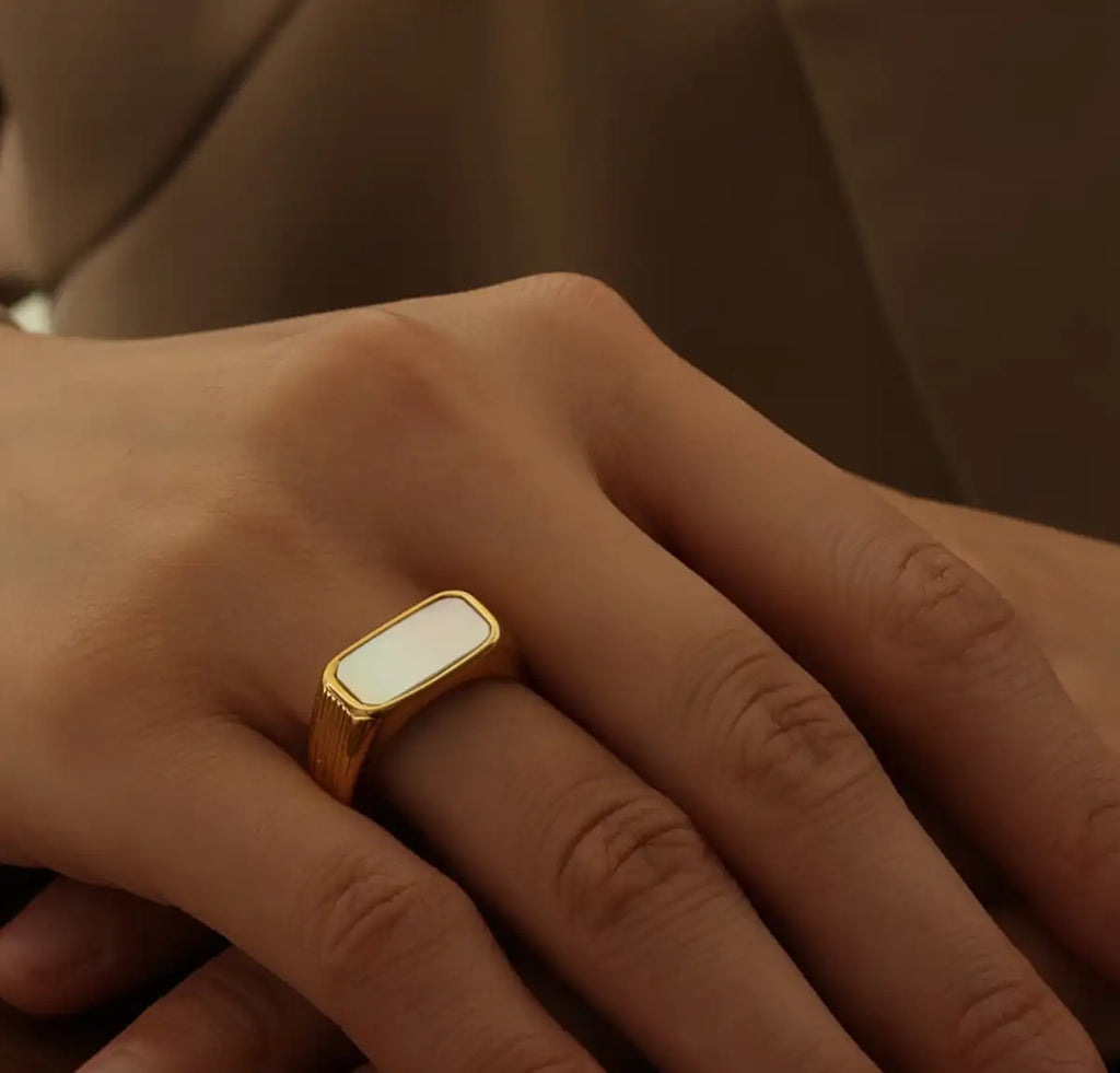 Rectangular Shell Ring