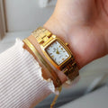 Seifco Rectangle Watch Gold and white