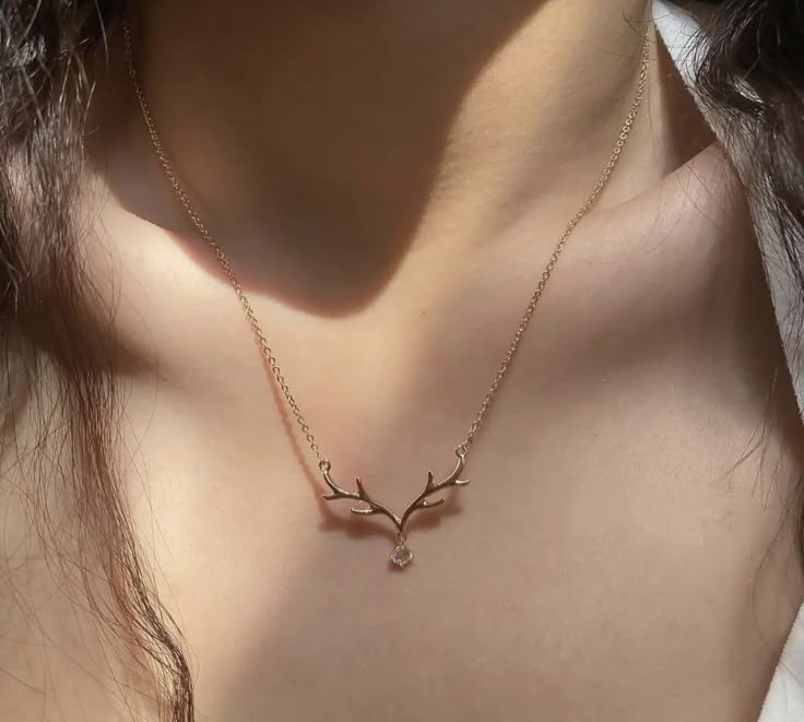 Deer Horn Golden Necklace