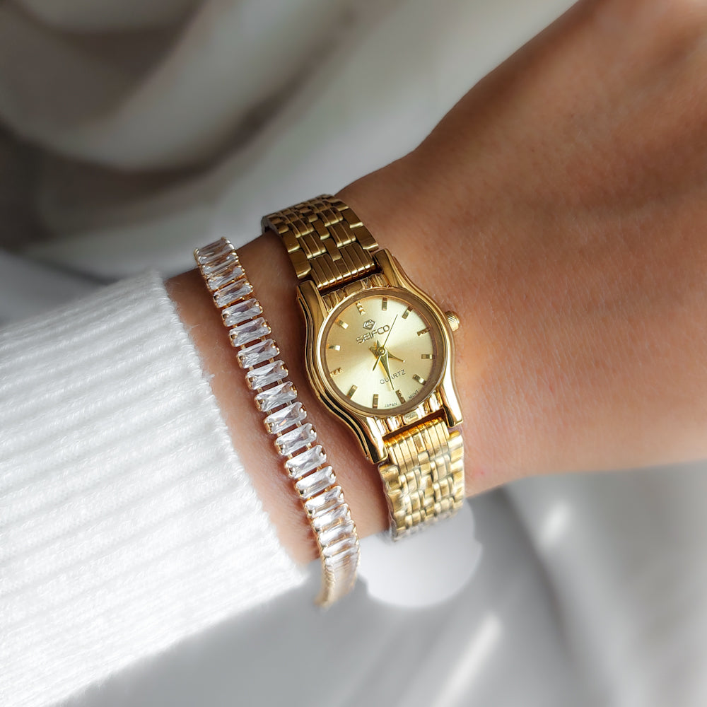 Seifco Circle Watch Gold and Gold