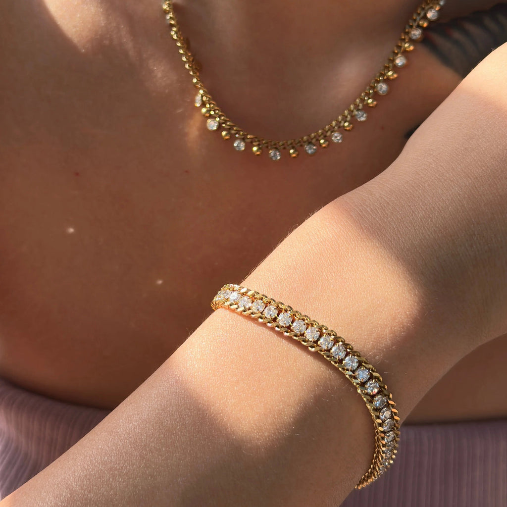 Three Layer Zircon Bracelet