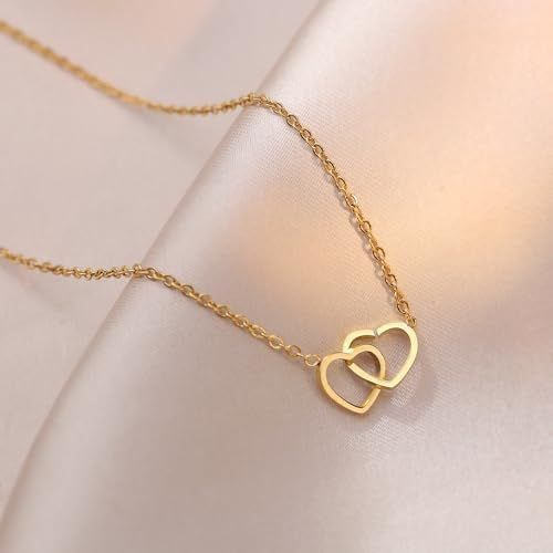 Connected Heart Golden Necklace