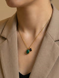 Two Stones Gold Necklace
