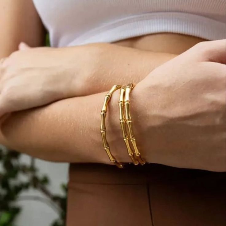 Bamboo Golden Bracelet
