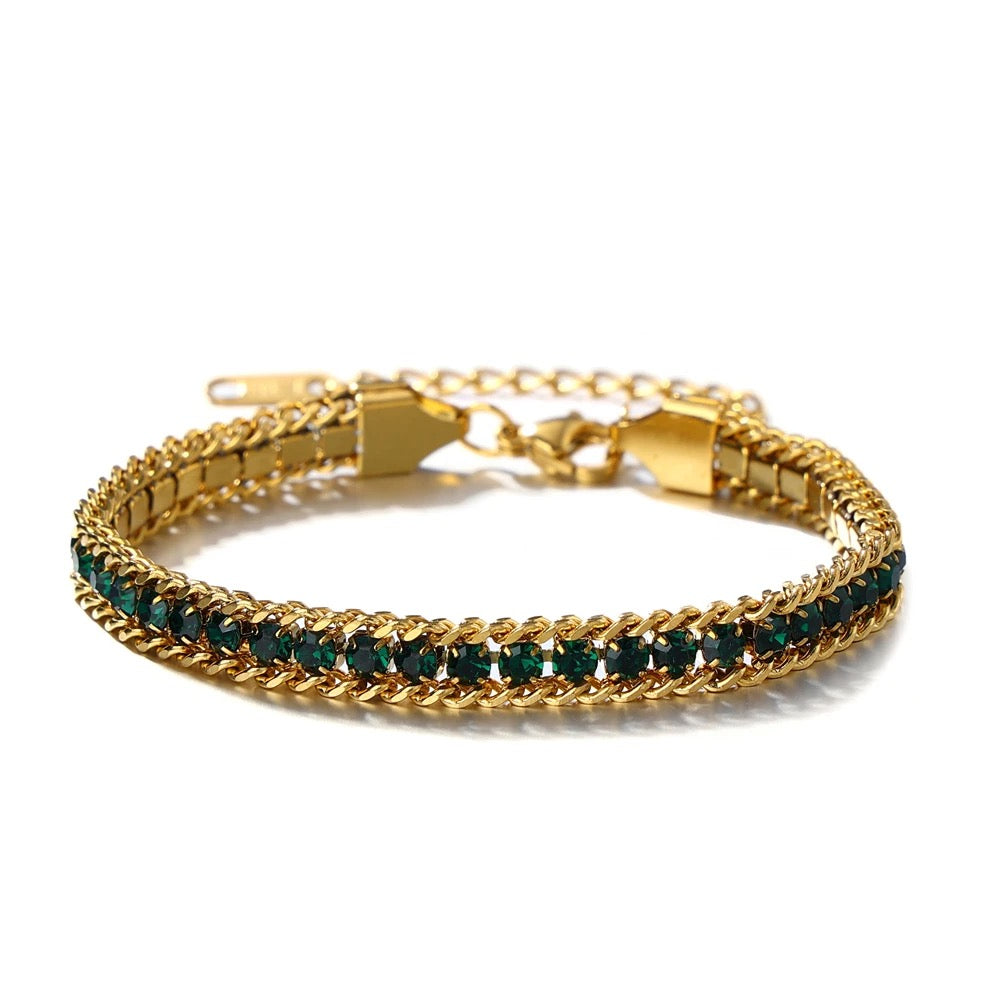 Three Layer Zircon Bracelet