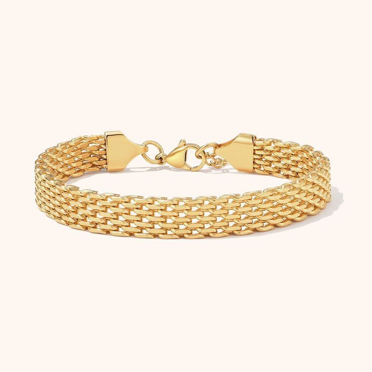 Mesh Chain Golden Bracelet