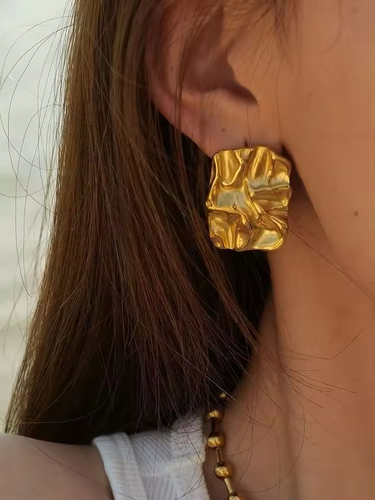 Rectangular Wavy Earing