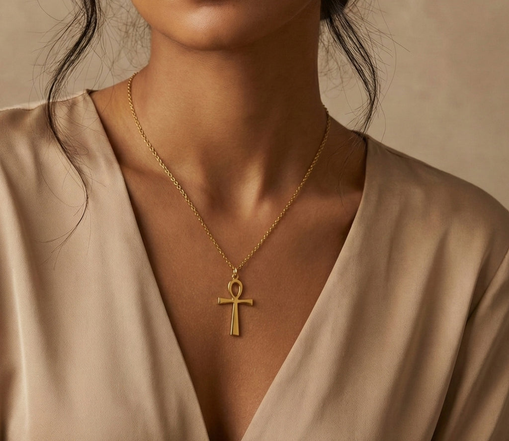 Ankh Key Golden Necklace