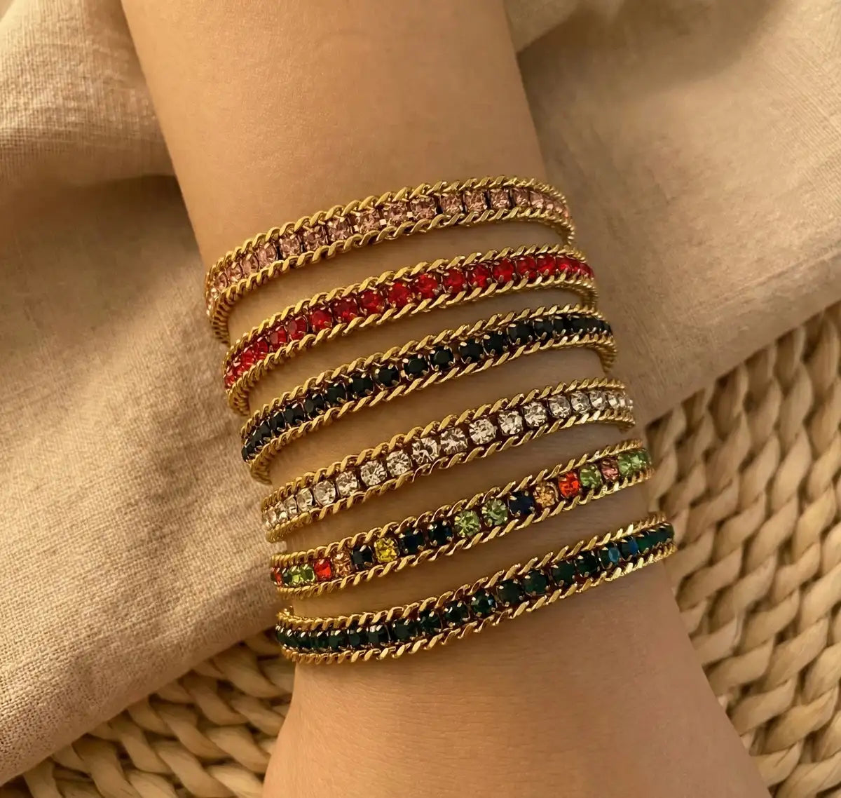 Three Layer Zircon Bracelet