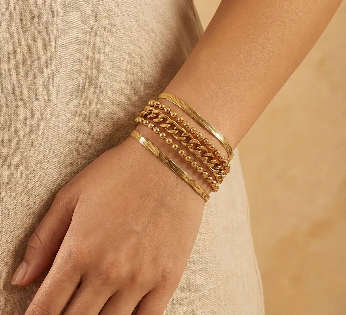 Five Layer Retro Golden Bracelet