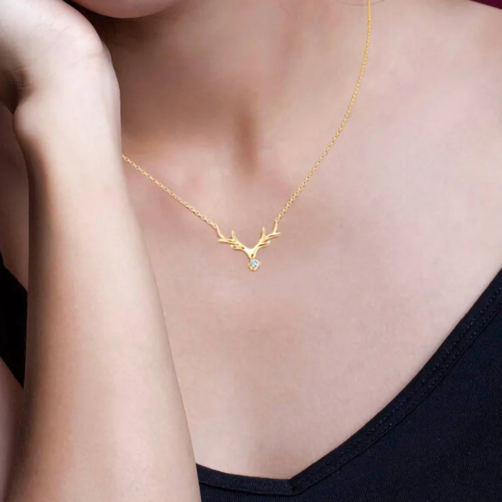 Deer Horn Golden Necklace