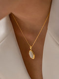 White Opal Pendant Necklace