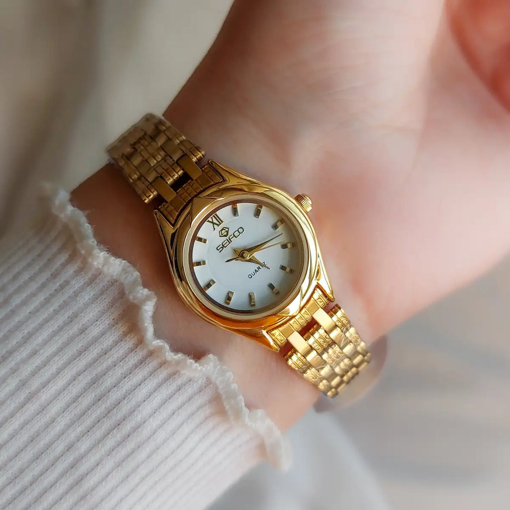 Seifco Circle Watch Gold and white