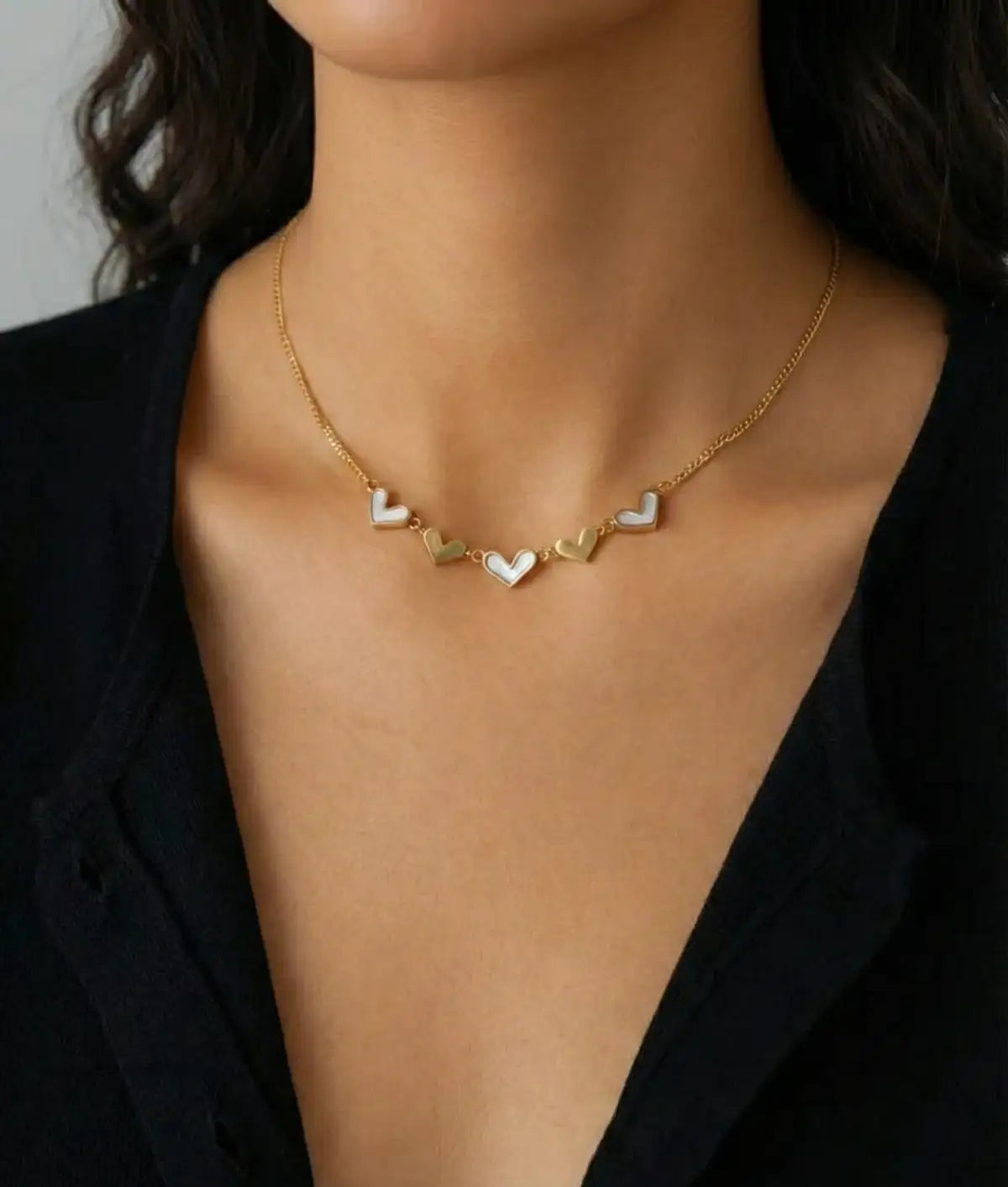 Natural Shell Heart Necklace