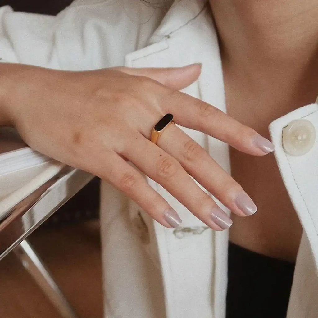 Small Regtangular Shell Ring