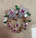 Ruby Rosewood Brooch