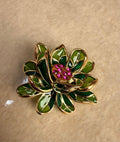 Magenta Heart Brooch