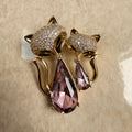 Champagne Fox  Brooch