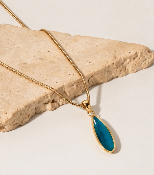 Aqua Tear Necklace