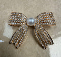 Gilded Gala Bow Brooch