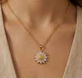 Rotating Sunflower Necklace