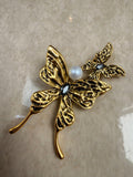 Gilded Butterfly Brooch