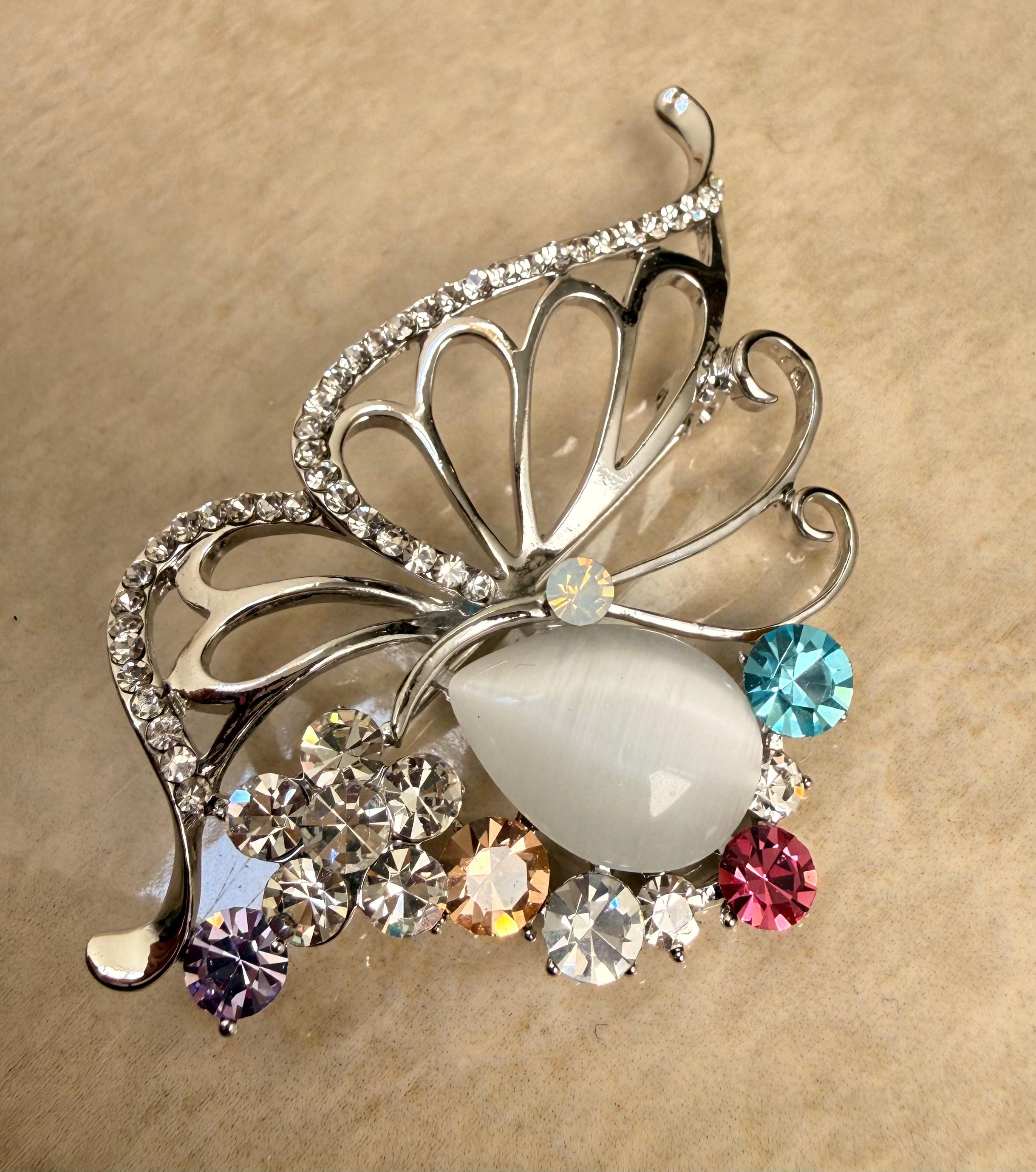 Moonlit Mariposa Brooch