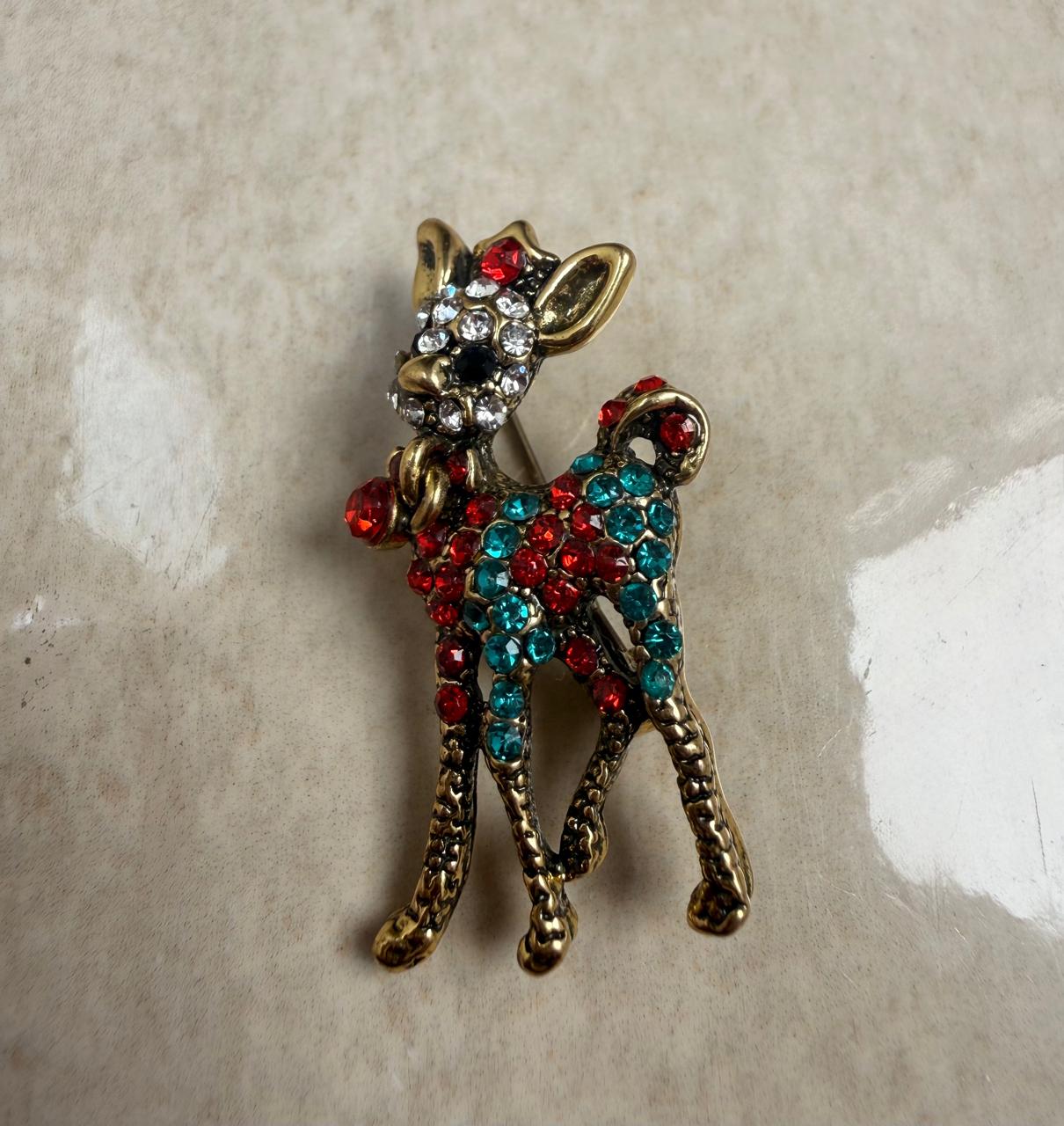 Aurora Deer Brooch