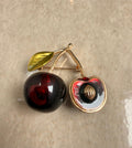Frosted Cherry Brooch