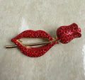Kissing Rose Brooch
