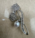 Midnight Tulip Brooch