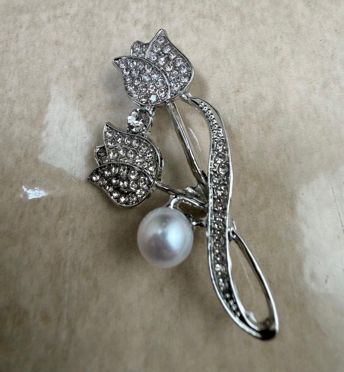 Midnight Tulip Brooch