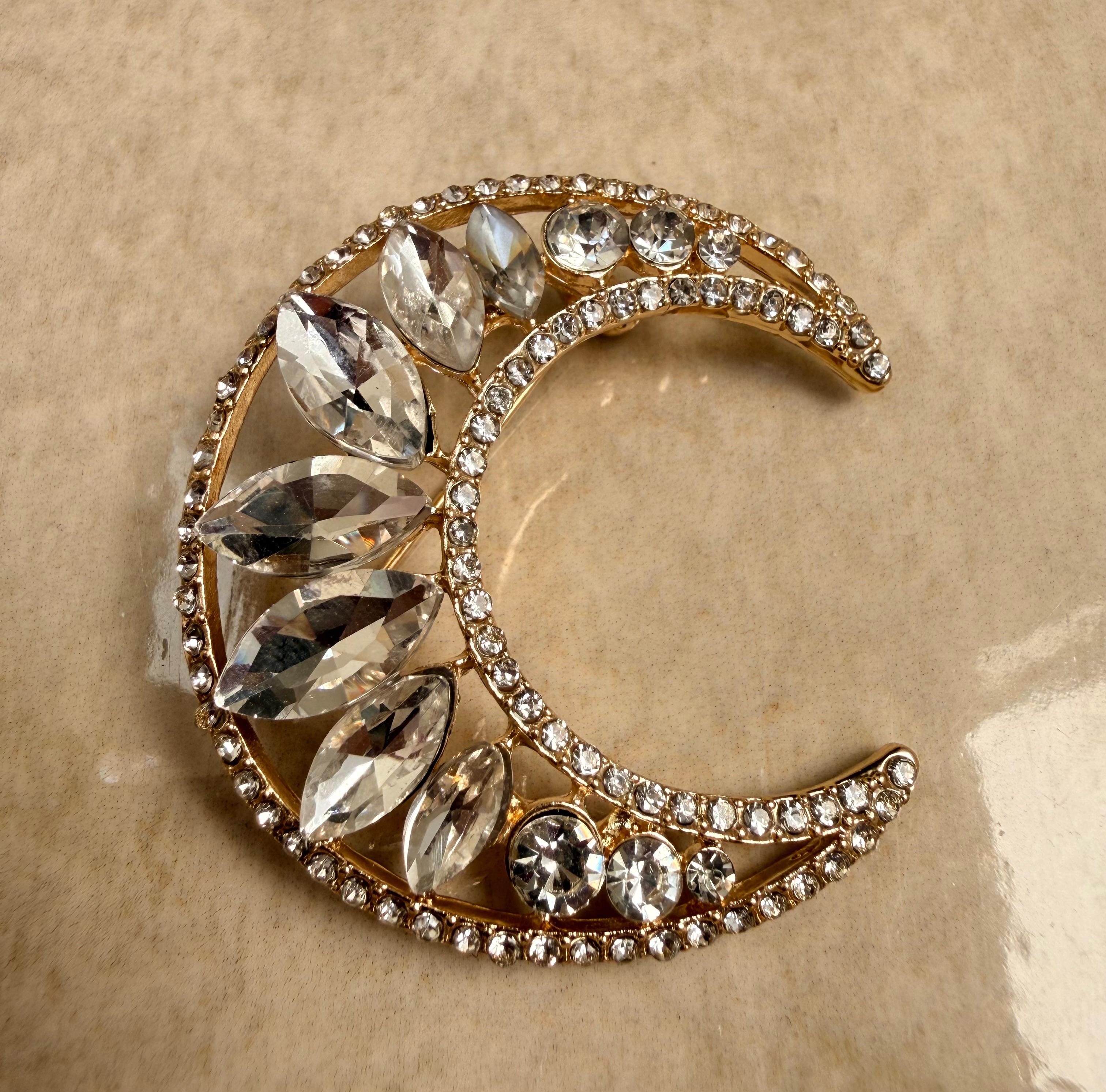 Marquise Moon Brooch